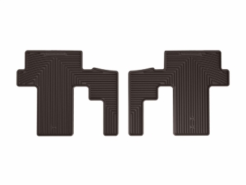 Picture of WeatherTech 22-26 Kia Carnival-8 Passenger-2nd Row Rear All-Weather Floor Mats 2pc - Cocoa