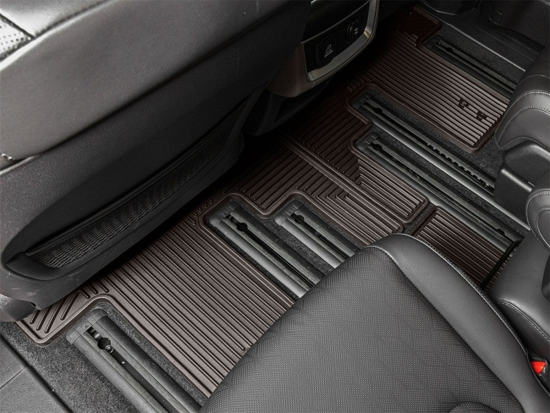 Picture of WeatherTech 22-26 Kia Carnival-8 Passenger-2nd Row Rear All-Weather Floor Mats 2pc - Cocoa