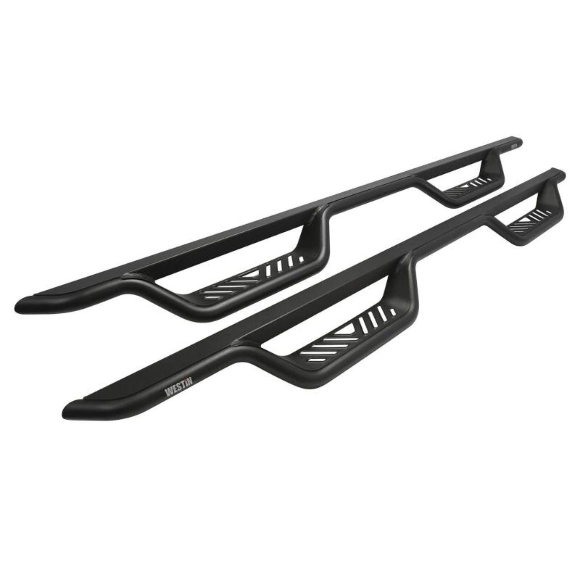 Picture of Westin 1999-2016 Ford F-250/F-350/F-450/F-550 Crew Cab Outlaw Drop Nerf Step Bars Textured Black