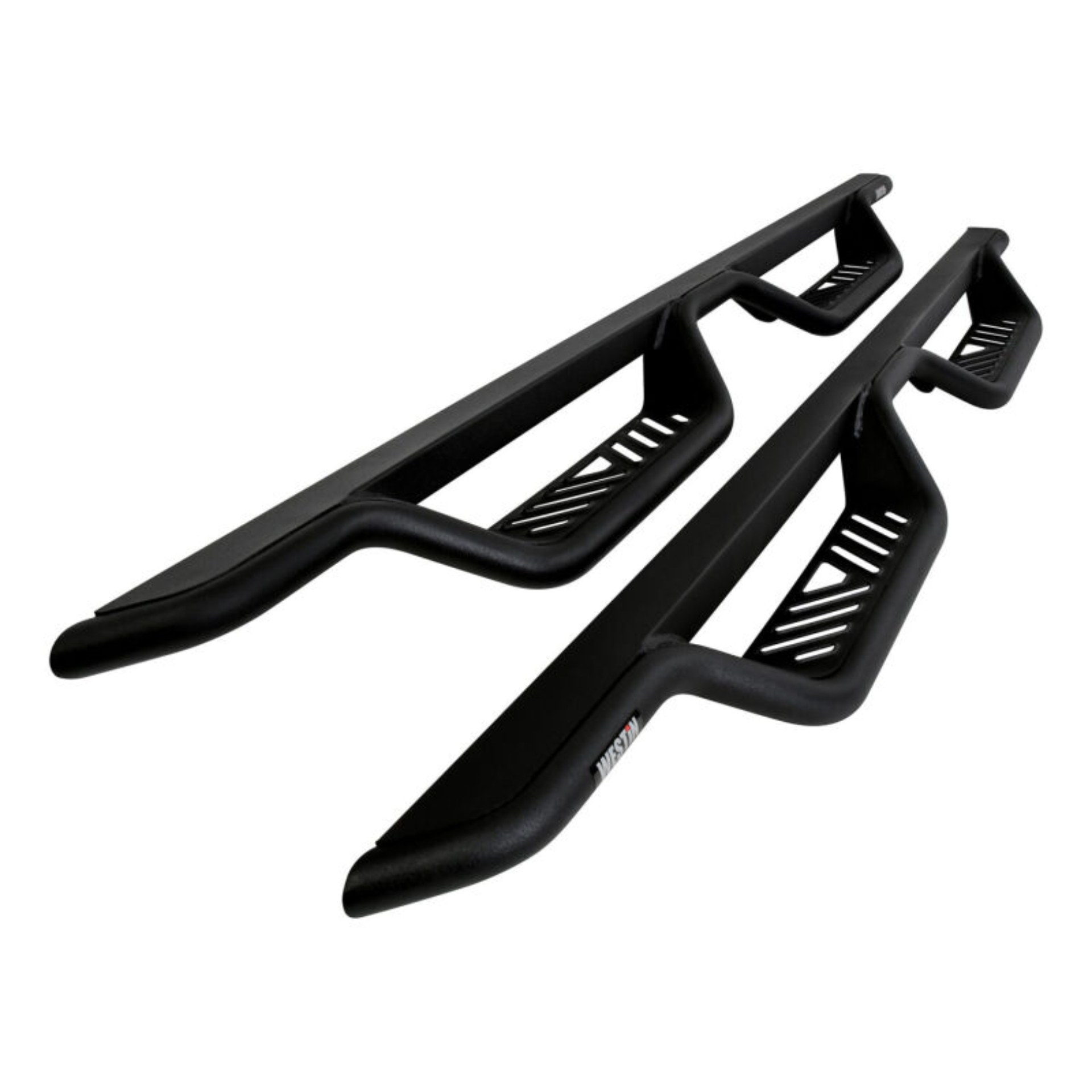 Picture of Westin 14-18 Chevy/GMC Silverado/Sierra 1500/2500/3500 Double Cab Outlaw Drop Nerf Bars Tex Black