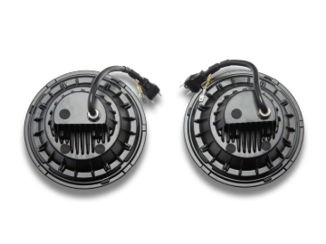 Picture of Raxiom 07-08 Jeep Wrangler JK Hi Output LED Headlights/Angel Eye DRL- Black Housing- Clear Lens