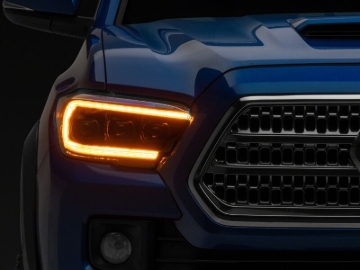 Picture of Raxiom 16-23 Toyota Tacoma CXR Series V2 LED Projector Headlights- Black Housing- Clear Lens