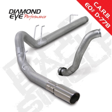 Picture of Diamond Eye KIT 4in DPF-BACK w/ DP Single AL 08-10 Ford 6.4L Powerstroke F250/F350