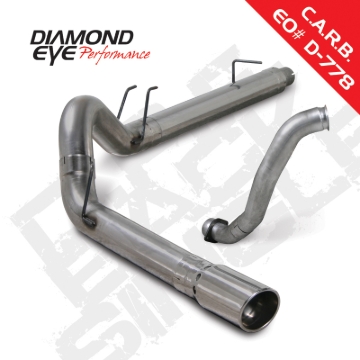 Picture of Diamond Eye KIT 5in DPF-BACK w/ DP Single SS 08-10 Ford 6.4L Powerstroke F250/F350