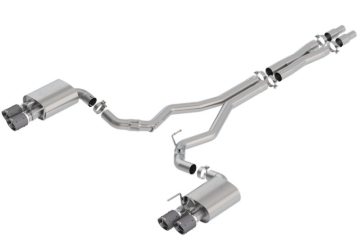 Picture of Borla 2018 Ford Mustang GT 5.0L AT/MT 3in Atak Catback Exhaust w/ Valves (Carbon Fiber Tip)