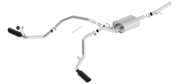 Picture of Borla 14-18 GMC Sierra 1500 5.3L Reg Cab 78.8in Bed 2.75 to 2.25in Atak Catback (Black Chrome Tip)