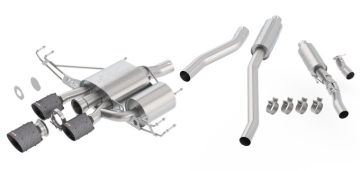 Picture of Borla 17-18 Honda Civic Type R 2.0L 2.75in Atak Adjustable Catback Exhaust (Carbon Fiber Black Tip)
