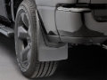 Picture of WeatherTech 19+ Dodge Ram w/o Factory Flares Rear No Drill Mudflaps - Black