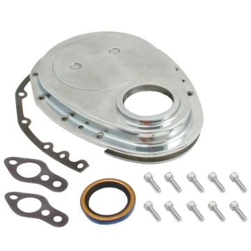 Picture of Spectre SB Chevrolet Timing Chain Cover - Polished Aluminum
