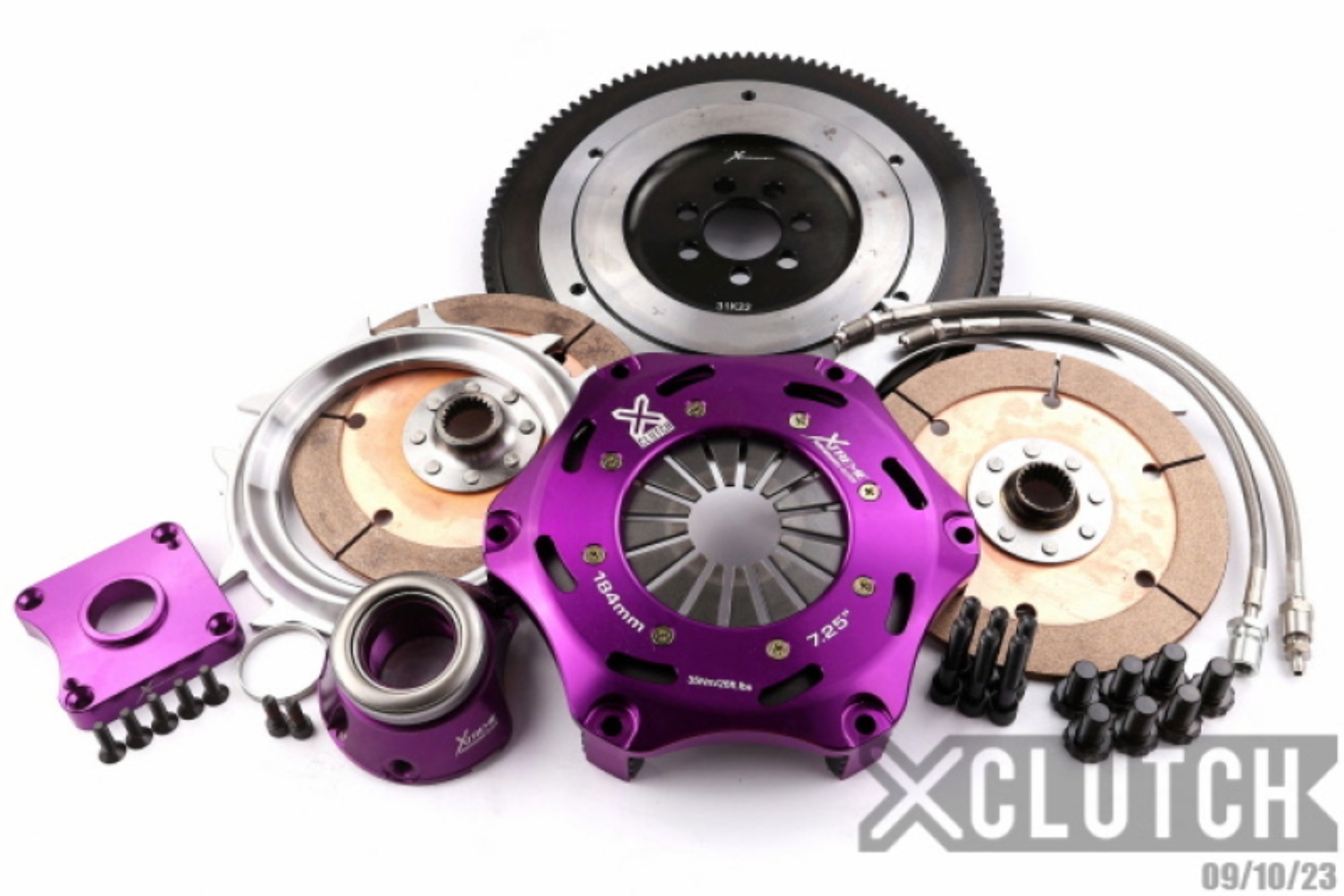 Picture of XClutch 07-17 Mitsubishi Lancer EVO X 2.0L 7.25in Twin Solid Ceramic Clutch Kit