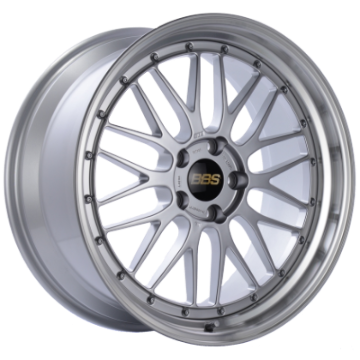 Picture of BBS LM 20x8.5 5x112 ET38 Diamond Silver Center Diamond Cut Lip Wheel -82mm PFS/Clip Required