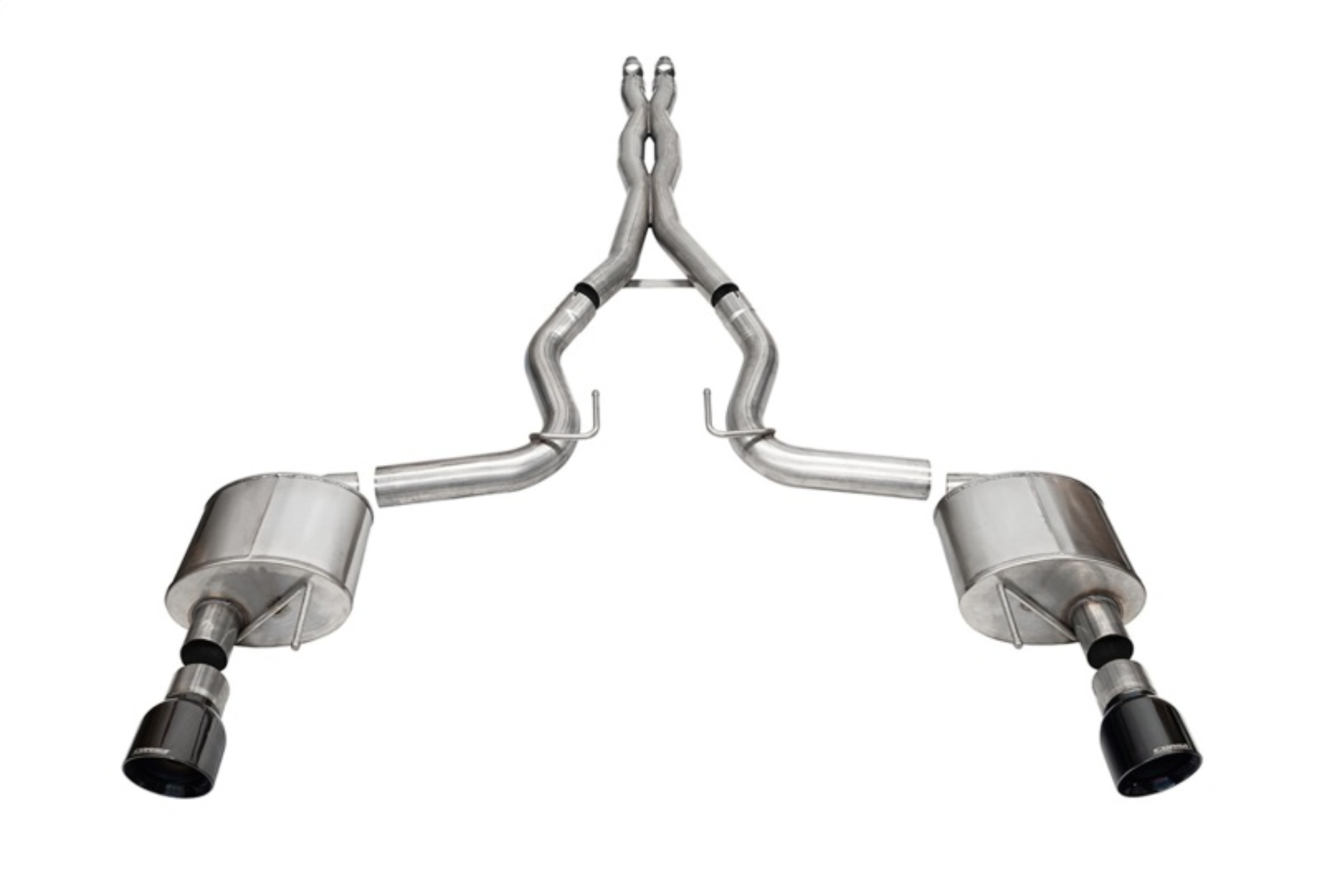 Picture of Corsa 24+ Ford Mustang GT Xtreme Cat-Back Ex. Sys. 3.0in Dual Rear Exit w/4.5in Black PVD Pro Tips