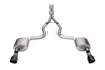 Picture of Corsa 24+ Ford Mustang GT Xtreme Cat-Back Ex. Sys. 3.0in Dual Rear Exit w/4.5in Black PVD Pro Tips