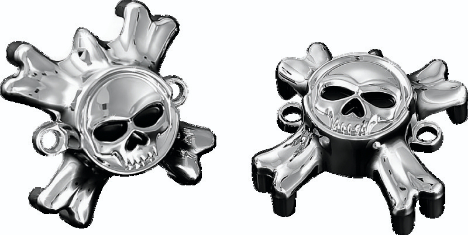 Picture of Kuryakyn Replacement Zombie Grip Emblems With Throttle Boss Chrome