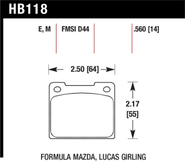 Picture of Hawk 1978 Volvo 242 Black Race Front Brake Pads