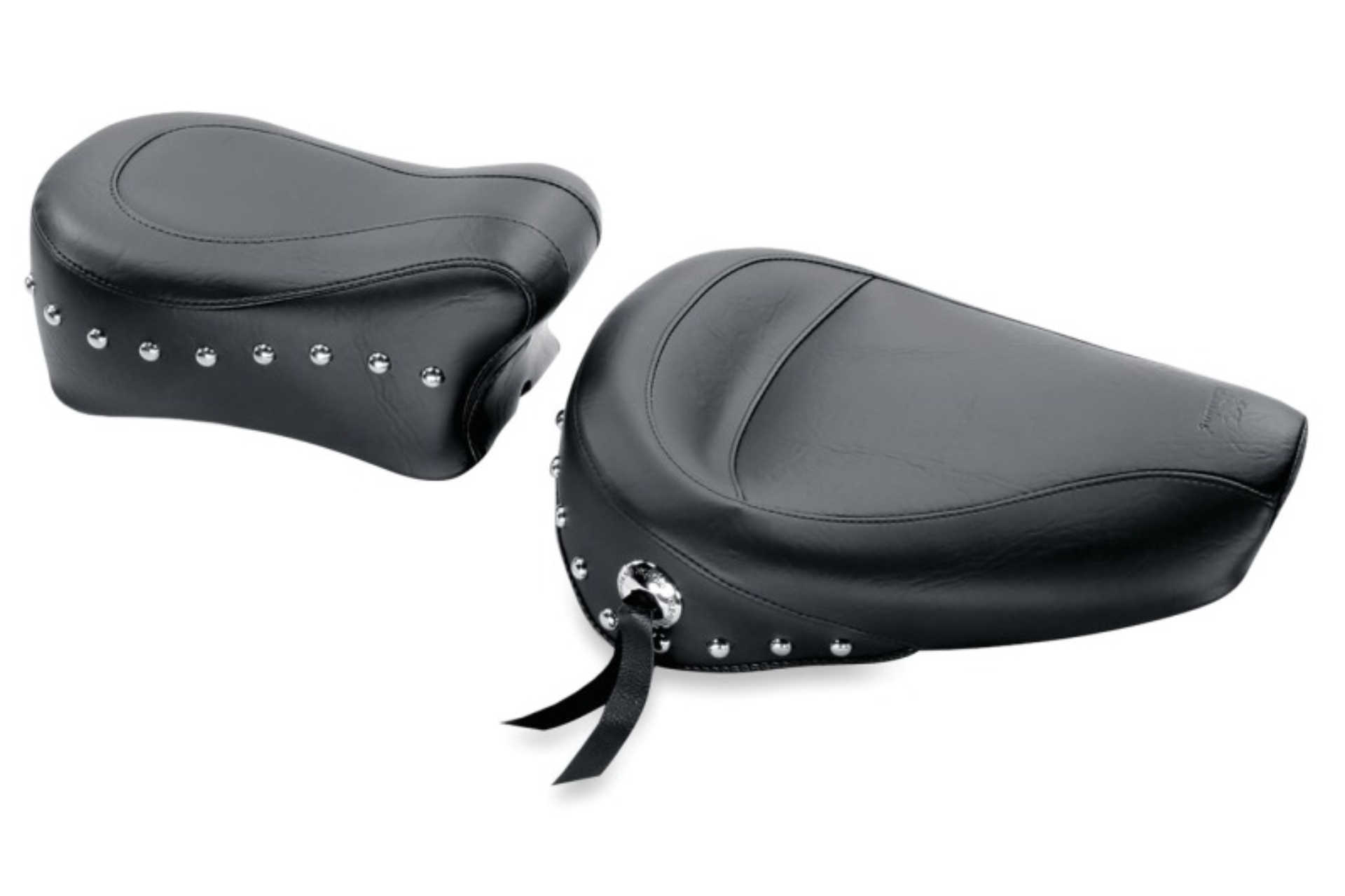 Picture of Mustang 82-03 Harley Sportster Standard Touring Solo Seat w/Studs - Black