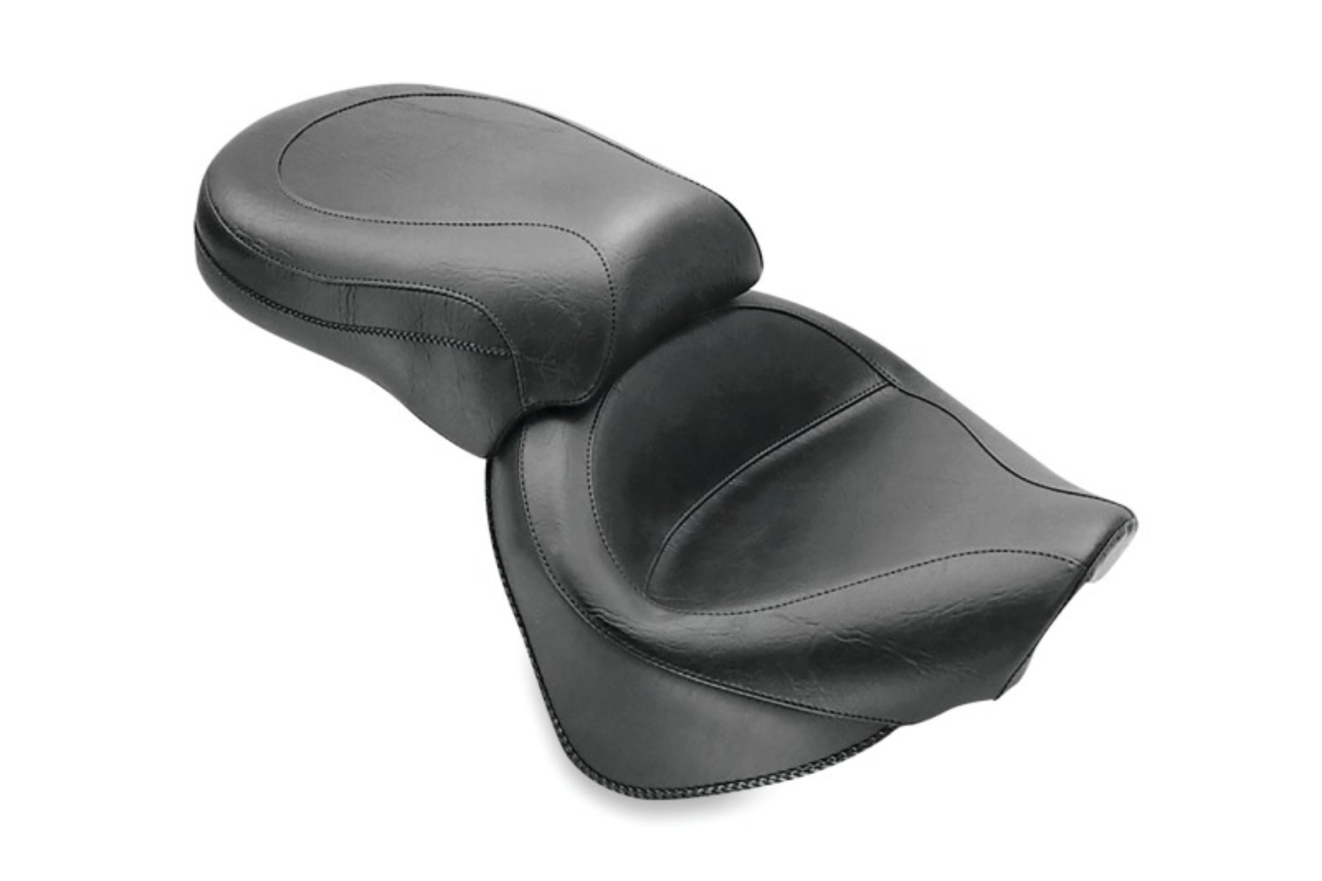 Picture of Mustang 00-11 Yamaha V-Star 1100 Classic, 02-11 V-Star 1100 Silverado 2PC Seat - Black