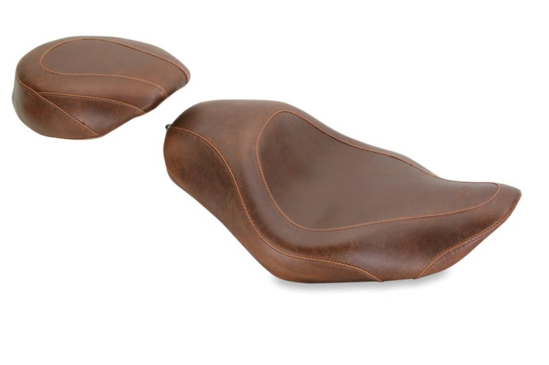 Picture of Mustang 04-21 Harley Sportster Wide Tripper Solo Seat - Distressed Brown