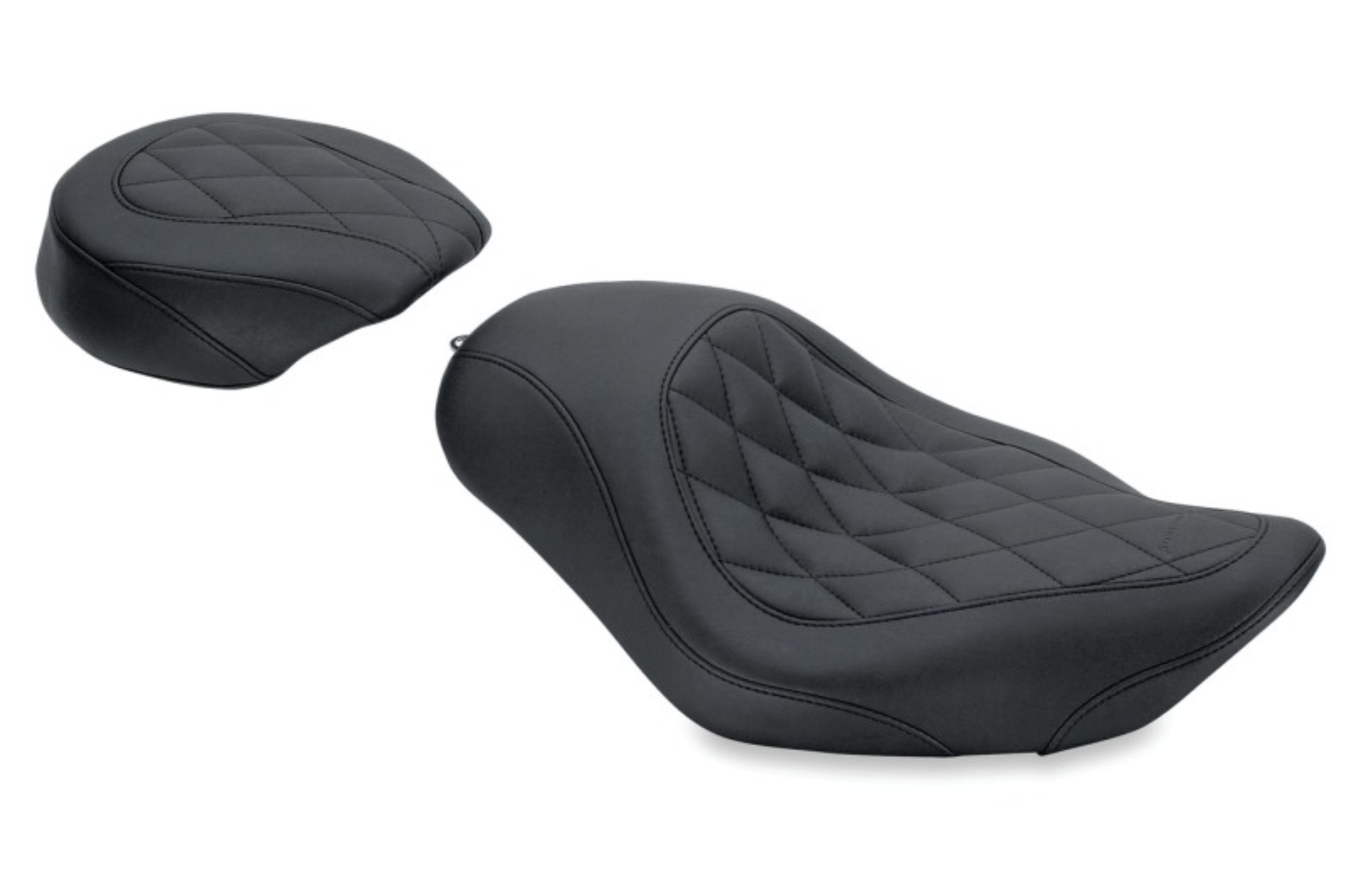 Picture of Mustang 04-21 Harley Sportster Wide Tripper Solo Seat Diamond Stitch - Black