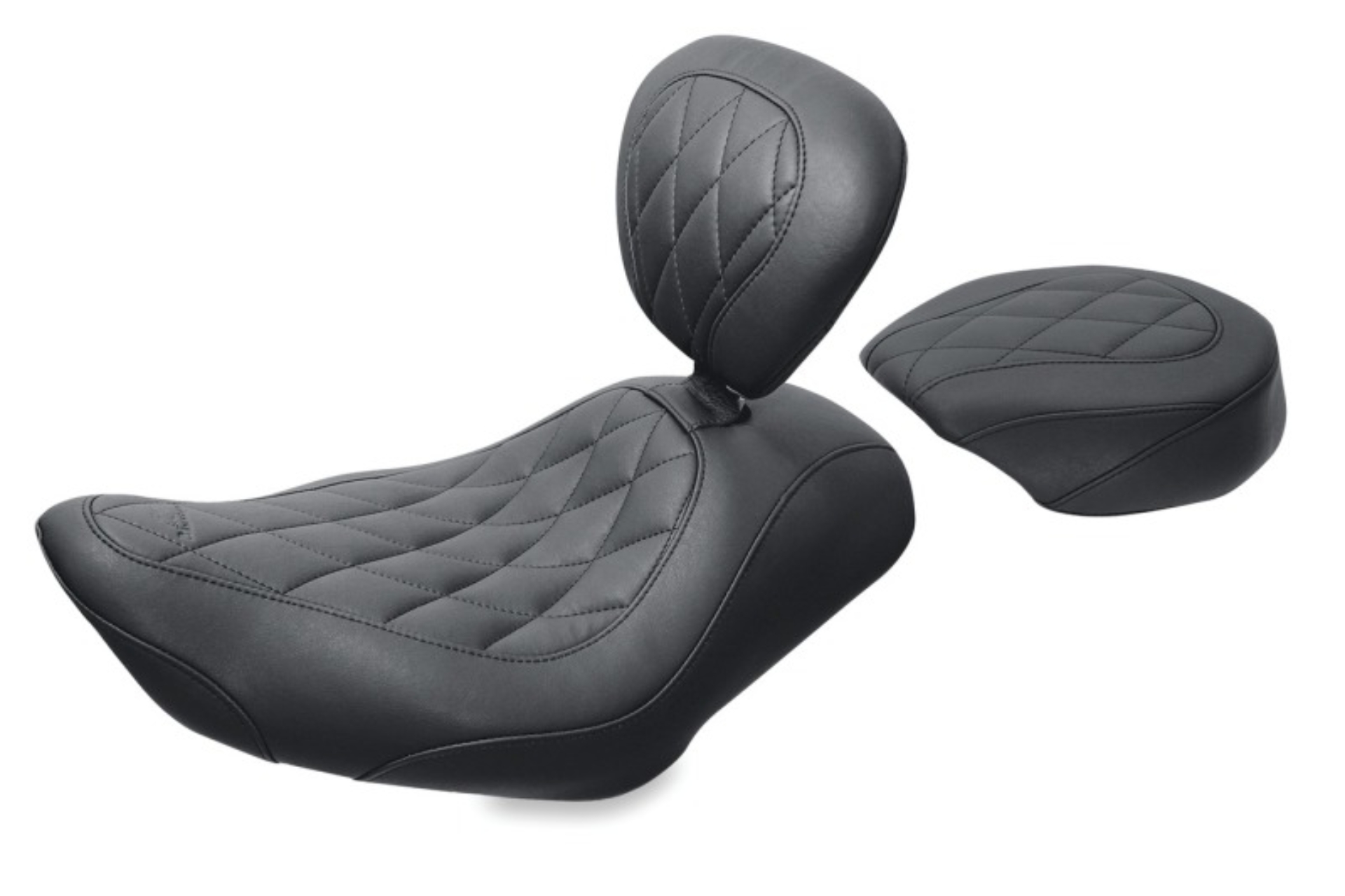 Picture of Mustang 04-21 Harley Wide Tripper Passenger Seat Diamond Stitch - Black