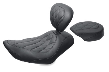 Picture of Mustang 04-21 Harley Wide Tripper Passenger Seat Diamond Stitch - Black