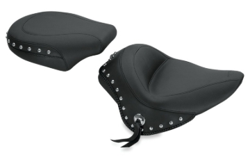 Picture of Mustang 11-13 Harley Blackline,12-17 Slim/Slim S Wide Stud Touring Passenger Seat w/Studs - Black