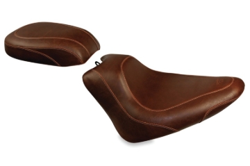 Picture of Mustang 11-13 Harley Blackline, 12-17 Slim/Slim S Tripper Solo Seat - Distressed Brown
