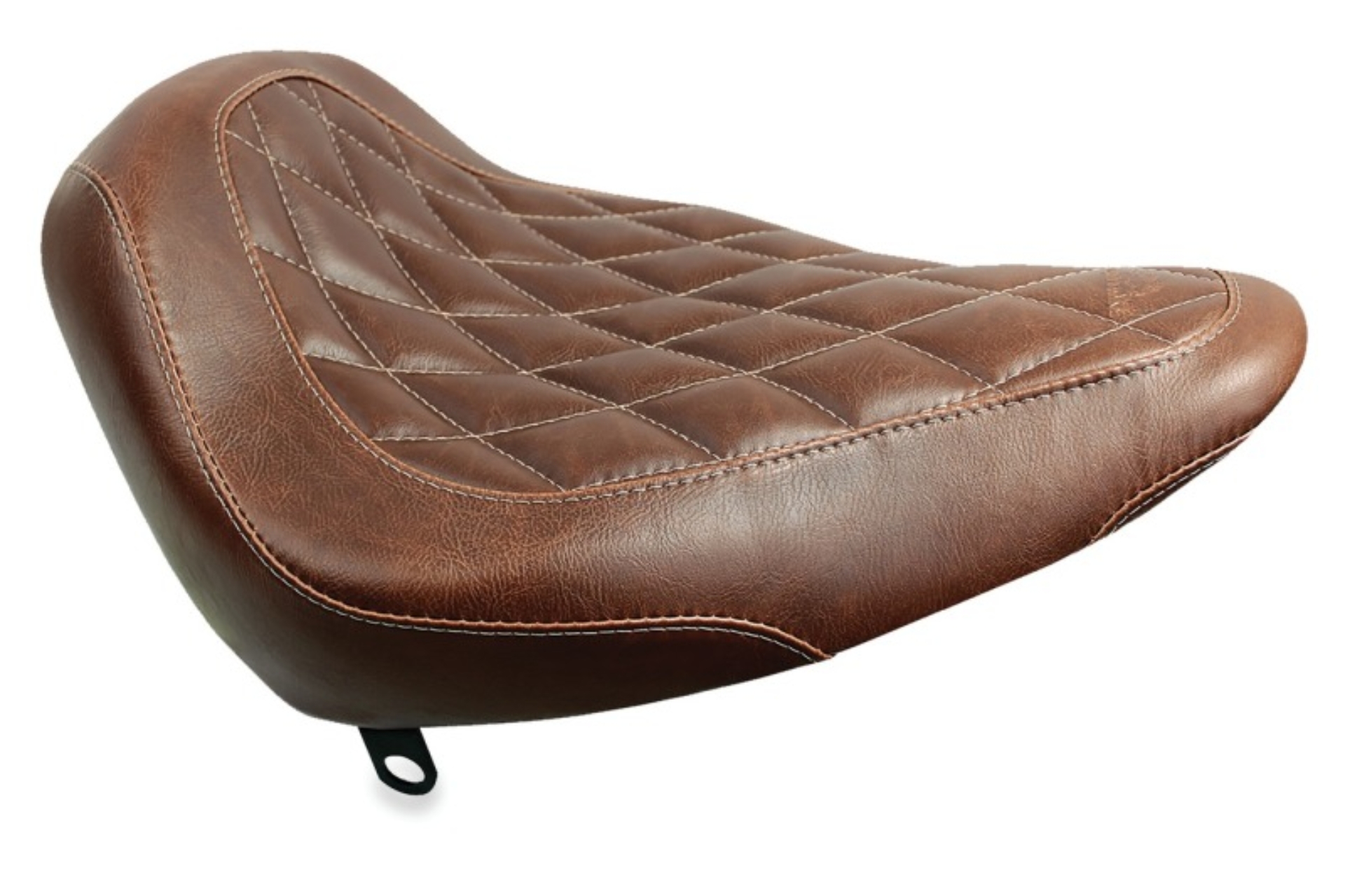 Picture of Mustang 84-06 Harley Standard Rear Tire Wide Tripper Solo Seat Diamond Stitch- Distressed Brown