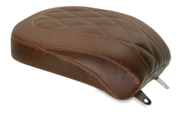 Picture of Mustang 84-06 Harley Standard Rear Tire Wide Tripper Passenger Seat Diam Stitch - Distressed Brown