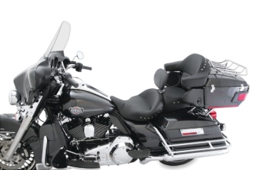 Picture of Mustang 08-21 Harley Electra, Rd Glide, Rd King Standard Super Touring Pass Seat w/Studs - Black