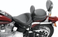 Picture of Mustang 84-06 Harley Standard Rear Tire Wide Touring Solo Seat w/Driver Backrest Studs - Black