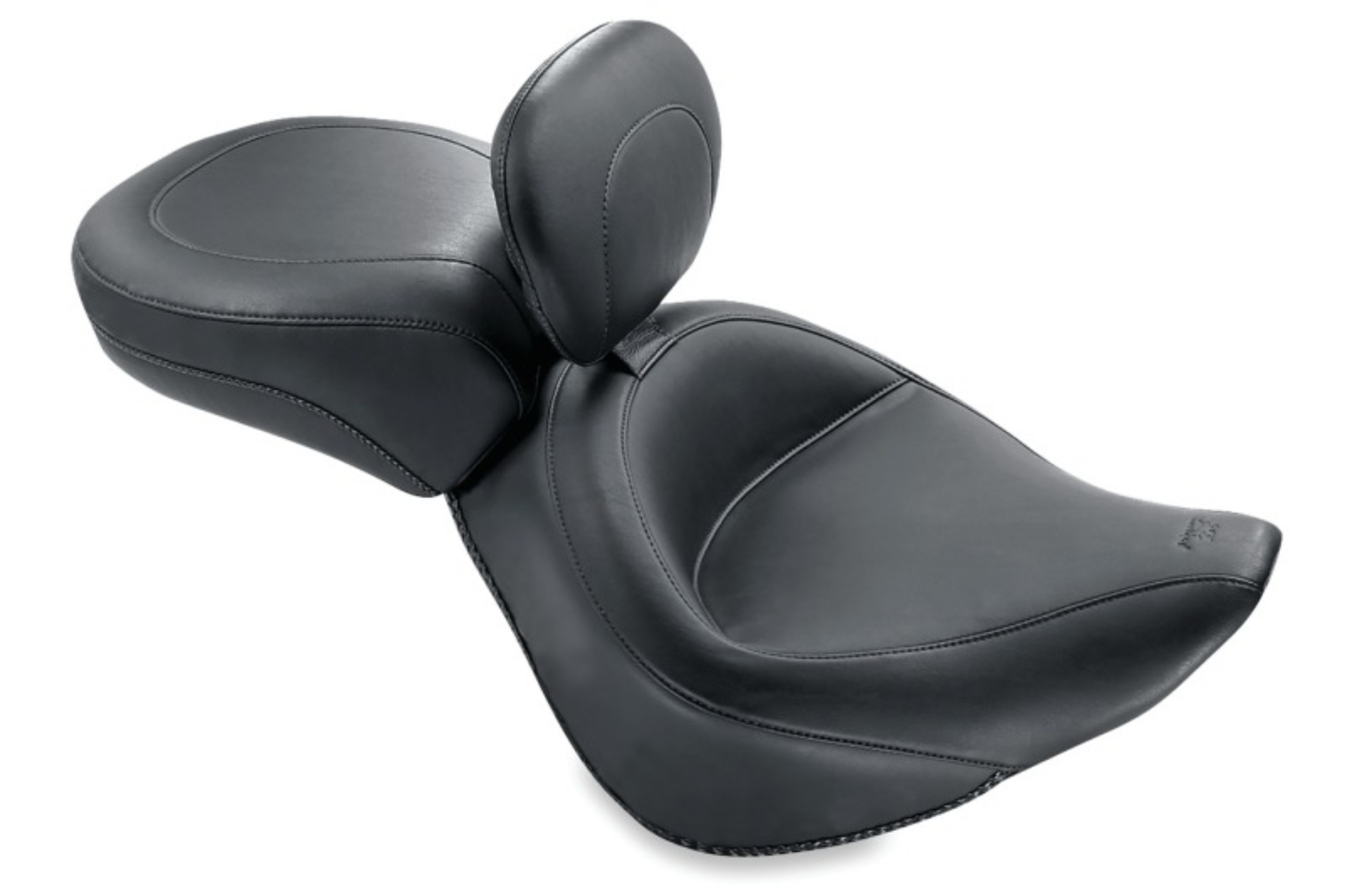 Picture of Mustang 84-06 Harley Standard Rear Tire Wide,84-99 Softail Touring Recessed Passenger Seat - Black