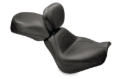 Picture of Mustang 00-07 Harley Softail Deuce Sport Touring Solo Seat w/Driver Backrest - Black