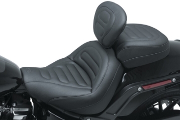 Picture of Mustang 18-21 Harley Fat Bob Standard Touring Recessed Passenger Seat - Black