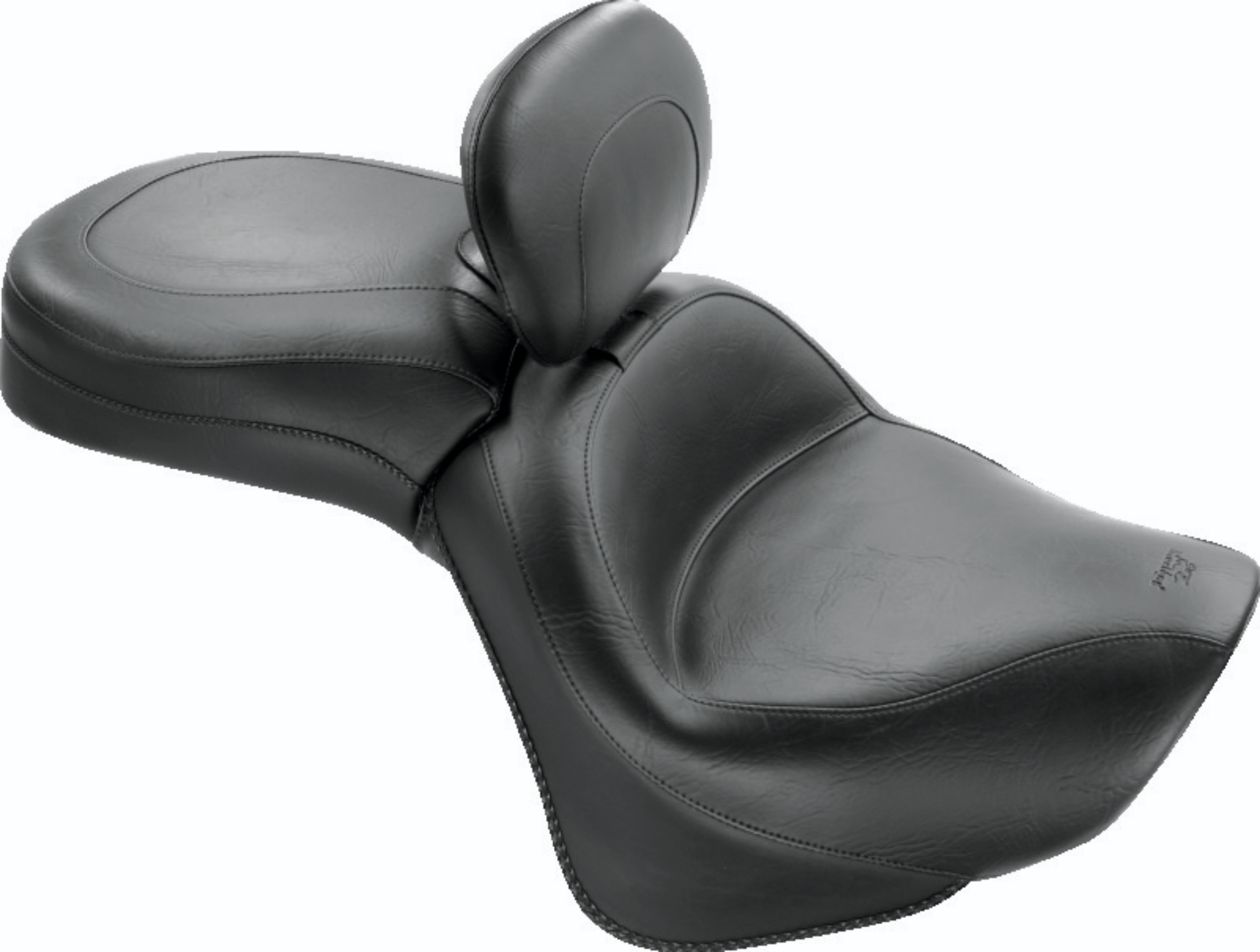 Picture of Mustang 06-21 Kawasaki Vulcan 900 Classic, Custom Touring 1PC Seat w/Driver Backrest - Black