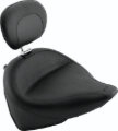 Picture of Mustang 00-15 Harley Softail Standard Rear Tire Wide Touring Solo Seat w/Driver Backrest - Black