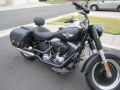 Picture of Mustang 06-17 Harley Softail Wide Tire (200mm) Wide Touring Solo Seat w/Driver Backrest - Black