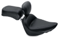 Picture of Mustang 00-15 Harley Softail Standard Rear Tire Standard Touring Solo Seat w/Driver Backrest - Black