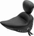 Picture of Mustang 84-06 Harley Standard Rear Tire Standard Touring Solo Seat w/Driver Backrest Studs - Black