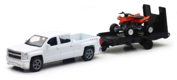 Picture of New Ray Toys Chevy Silverado Pickup with ATV/ Scale - 1:43