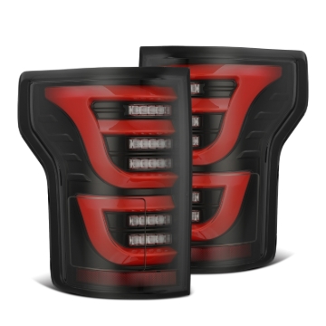 Picture of AlphaRex 15-20 Ford F-150 Luxx LED Tail Lights (Pair) Black/Red (Not For Blind Spot Sensor Models)