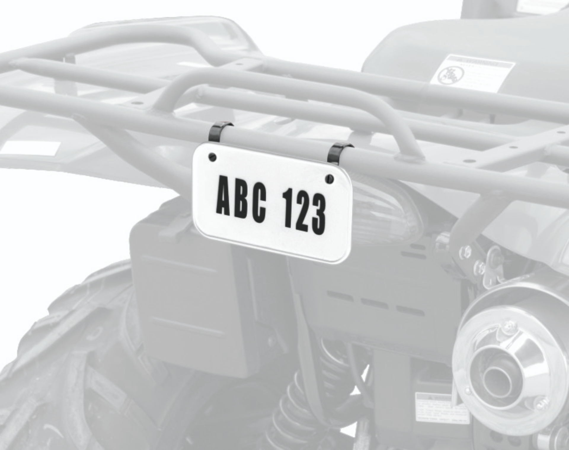 Picture of Quadboss ATV License Plate Kit - Black