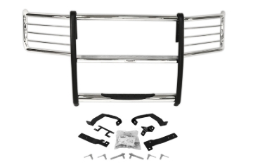 Picture of Go Rhino 15-17 Ford F-150 (Excl. ACC Models) 3000 Series StepGuard Center Grille + Brsh Grd - Chrome