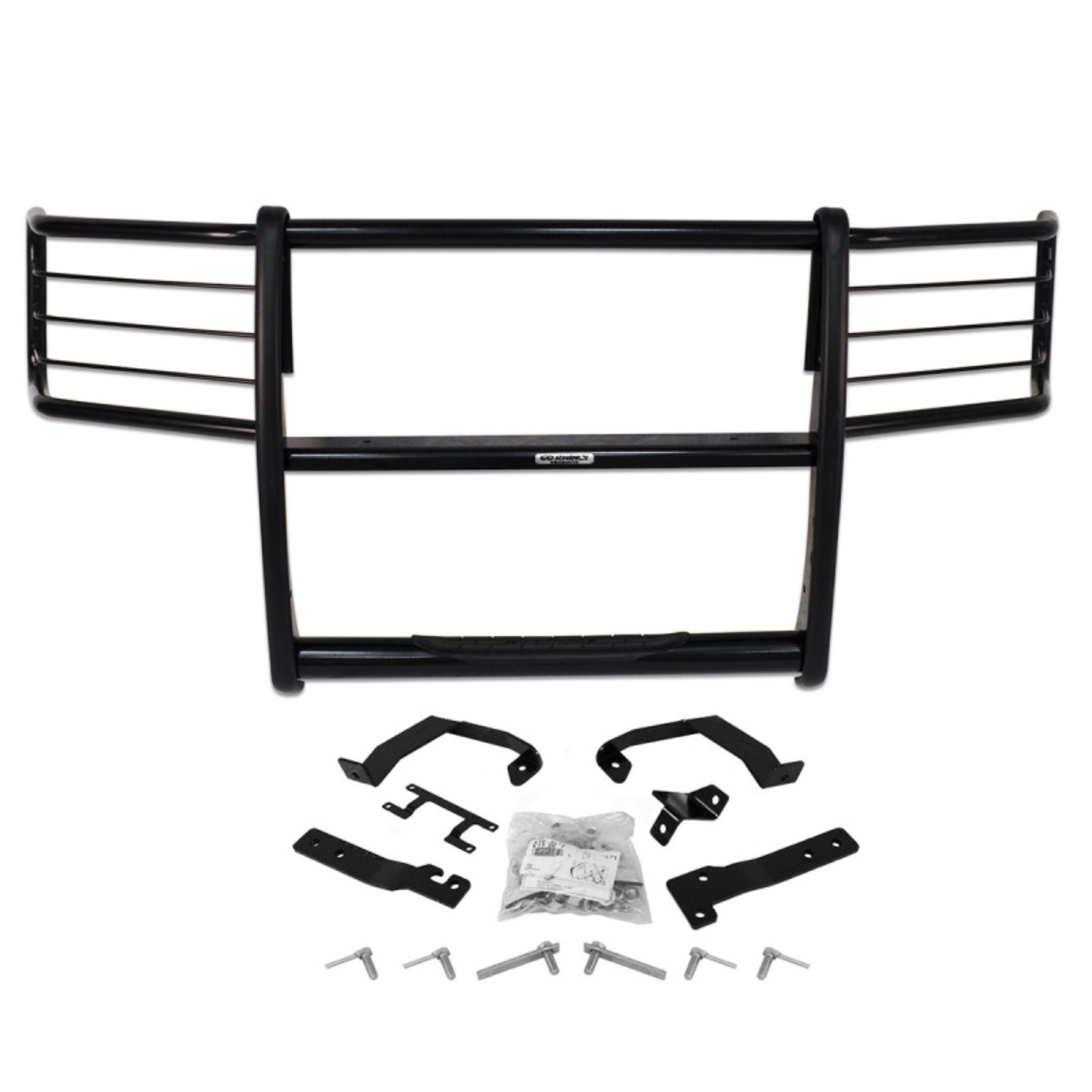 Picture of Go Rhino 08-10 Ford F-250/350 Super Duty 3000 Series StepGuard Center Grille + Brush Guards - Blk