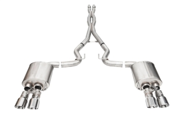 Picture of Corsa 24+ Ford Mustang V8 5.0L 3in Cat-Back Exhaust System w/ Twin 4in Polished Pro-Series Tips