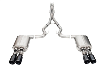 Picture of Corsa 2024-2025 Ford Mustang V8 5.0L 3in Cat-Back Exhaust System w/ Twin 4in Black Straight Tips