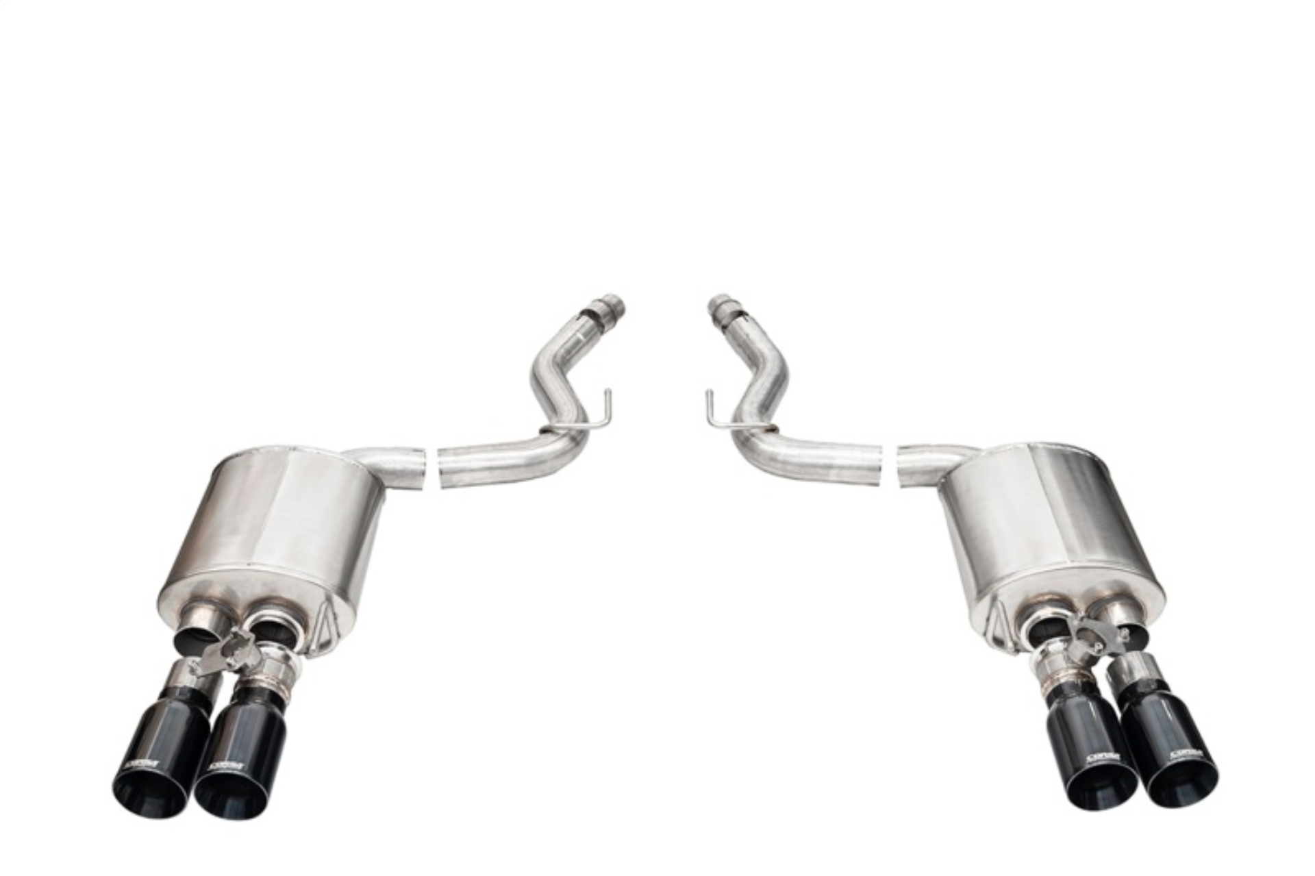 Picture of Corsa 2024-2025 Ford Mustang V8 5.0L 3in Axle-Back Exhaust System w/ Twin 4in Black Straight Tips