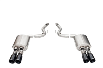 Picture of Corsa 2024-2025 Ford Mustang V8 5.0L 3in Axle-Back Exhaust System w/ Twin 4in Black Straight Tips