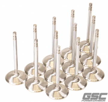 Picture of GSC P-D Nissan VR38DETT 38.15mm Head +1mm OS 94.95mm Long Flat Face Intake Valve - Set of 12