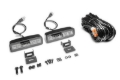 Picture of Go Rhino Xplor Blackout Combo Series Sixline LED Spot Lights w/Amber (Surface Mount) - Blk (Pair)